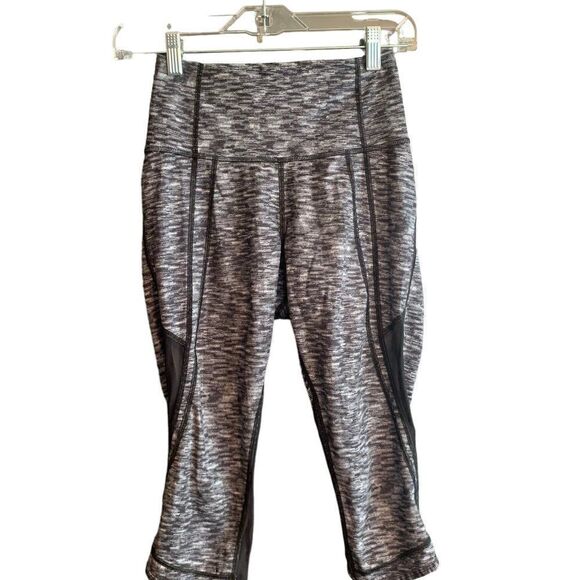 lululemon Black, White & Gray Leggings Size 4 - Picture 1 of 7